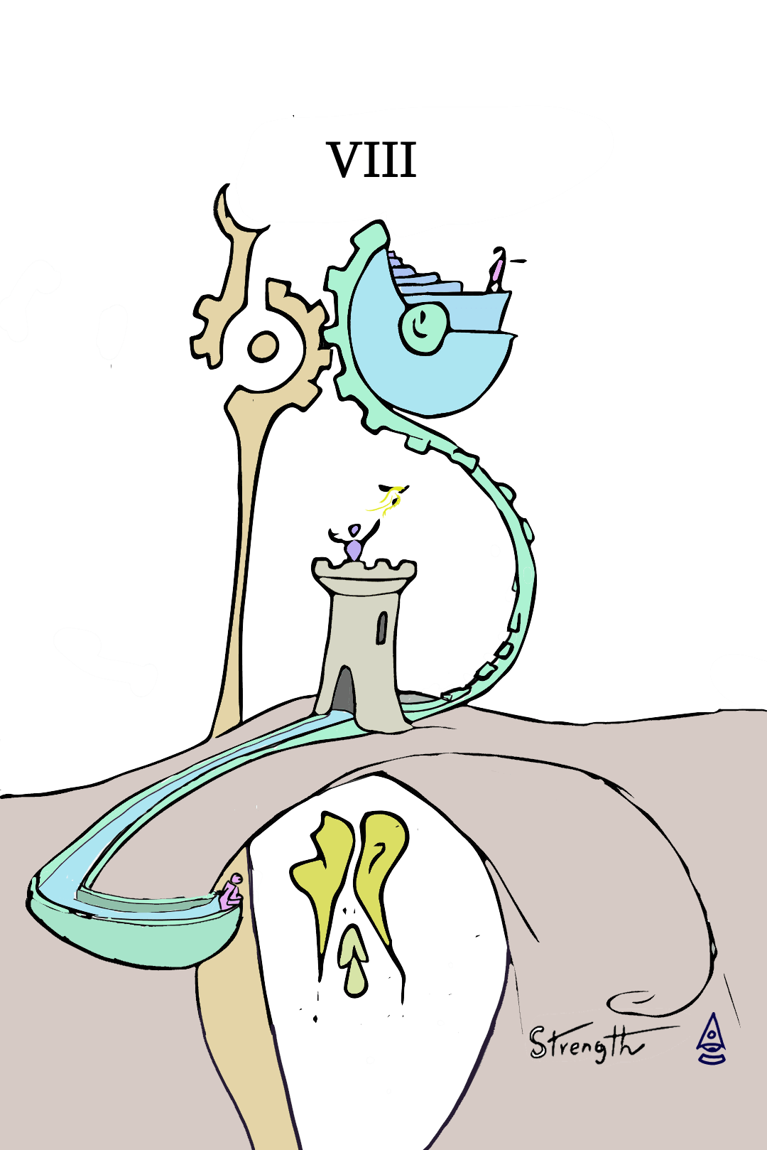 Strength First Digital Draft Pastel Colors beholdify Drawing march 2024
