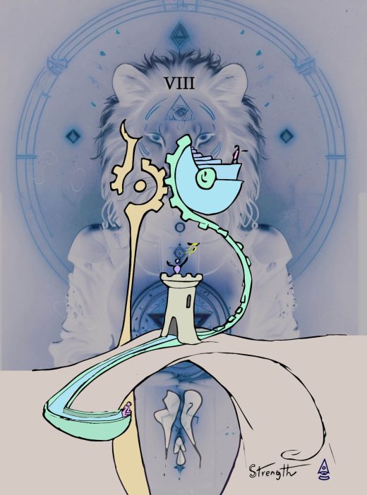 Strength Archetype Blue Leo Lion Inverted Beholdify