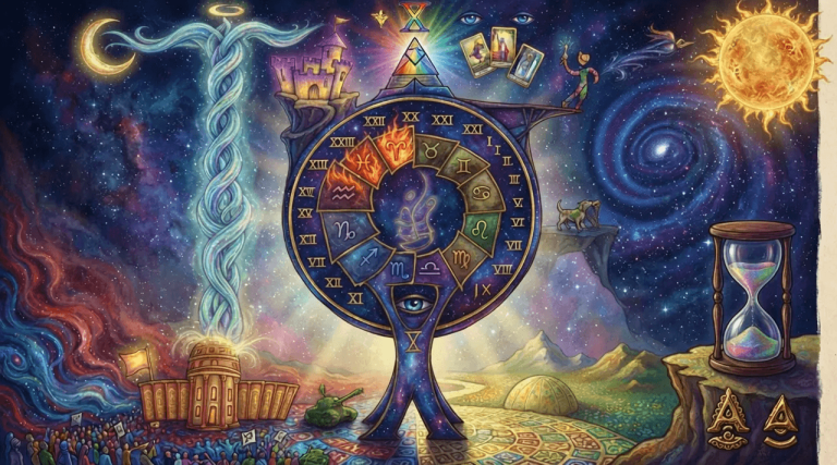 Wheel of Fortune Tarot Archetype Art