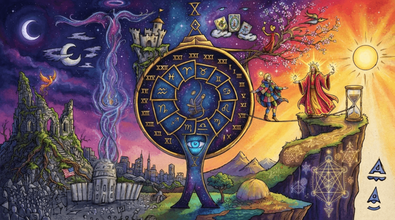 Wheel of Fortune Tarot Archetype Art