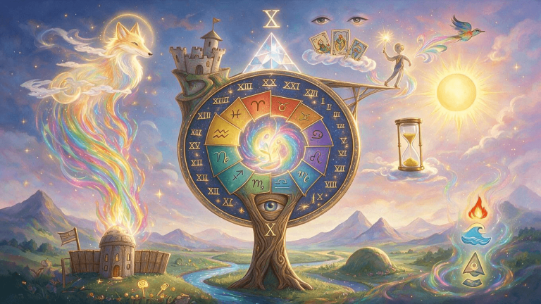 Wheel of Fortune Tarot Archetype Art
