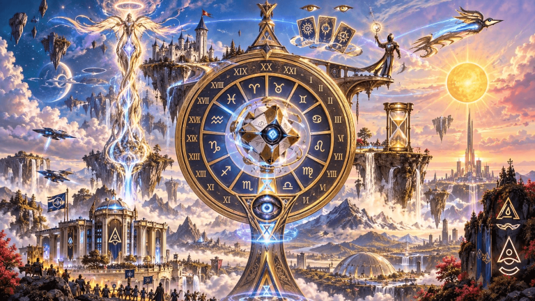 Wheel of Fortune Tarot Archetype Art GTP 2.5 Sunburst