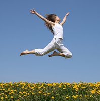 Girl flying in a lucid dream